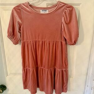 Old Navy Pink Babydoll Dress with Crew Neck